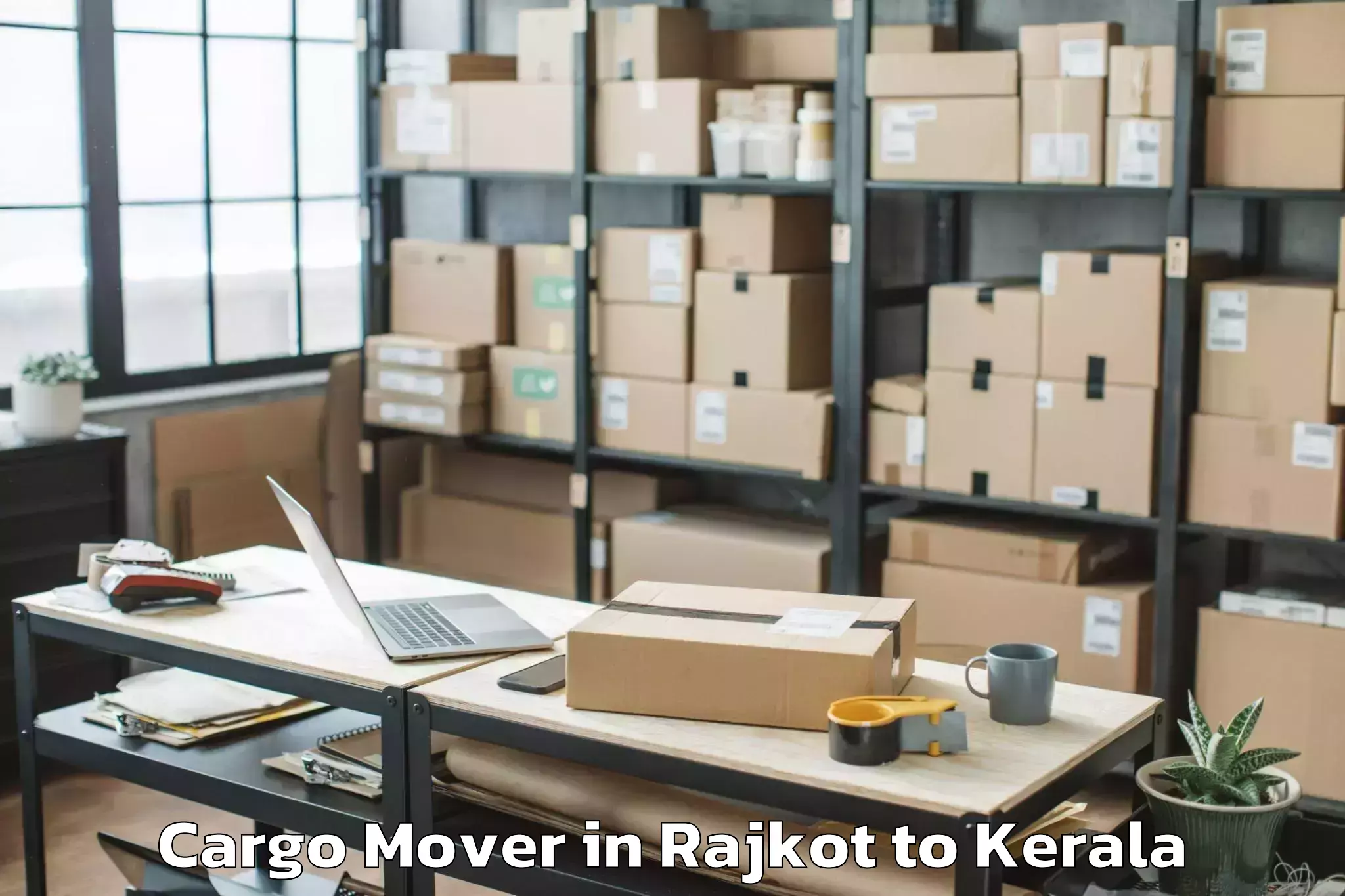 Reliable Rajkot to Mall Of Joy Thrissur Cargo Mover